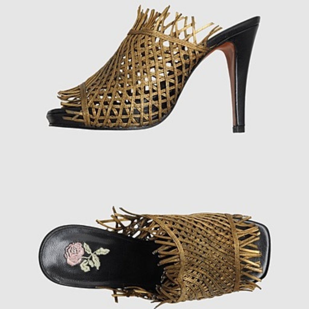 Nib $380 Uad Medani Metallic Leather Slingbacks/ Sandals. Size Us 6 & Size Us 7